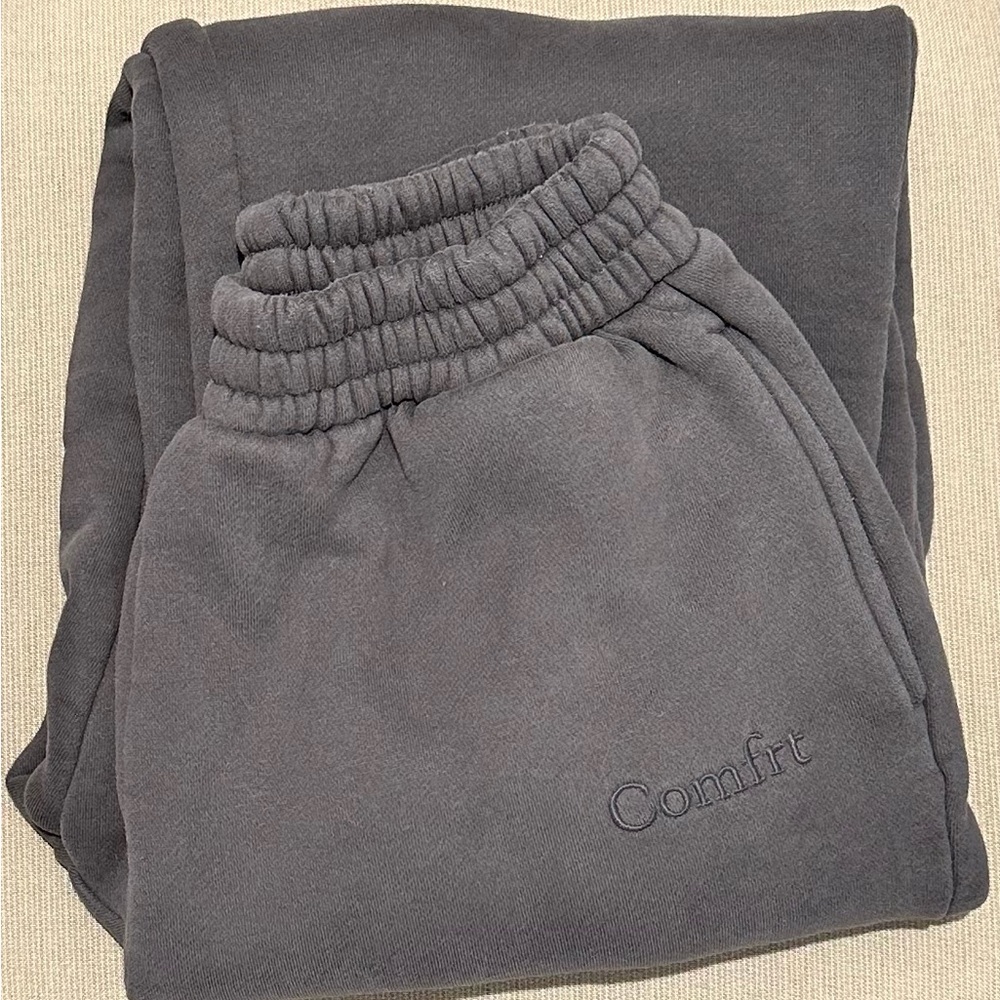 Youth Comfrt Charcoal Gray Fleece Jogger Pants size Large